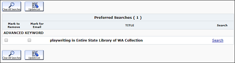 Image showing location of button to save preferred search